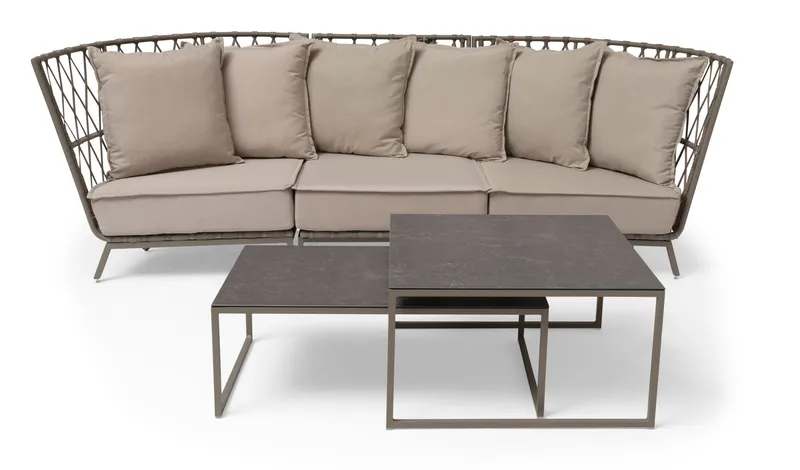 Hillerstorp Jet Set Loungesofa 3-personers - Beige - Havemøbler - Loungemøbler - Loungesofaer