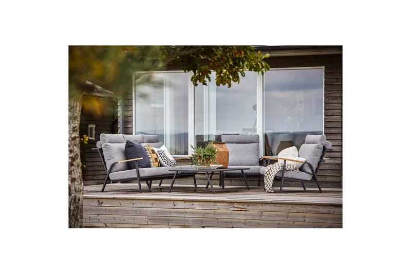 Hillerstorp Kungshult Udendørssofa 3-personers Grå - Havemøbler - Loungemøbler - Loungesofaer