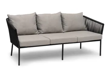 Hillerstorp Lersund udendørssofa sort/grå - Sort/Grå - Havemøbler - Loungemøbler - Loungesofaer