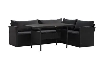 James Light Sofagruppe 5-personers - Sort - Havemøbler - Loungemøbler - Sofagrupper udendørs