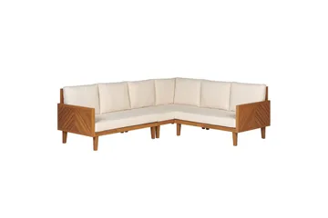 Loungegrupp Beliani Baratti 4-Sits Light wood||Beige - Havemøbler - Loungemøbler - Sofagrupper udendørs