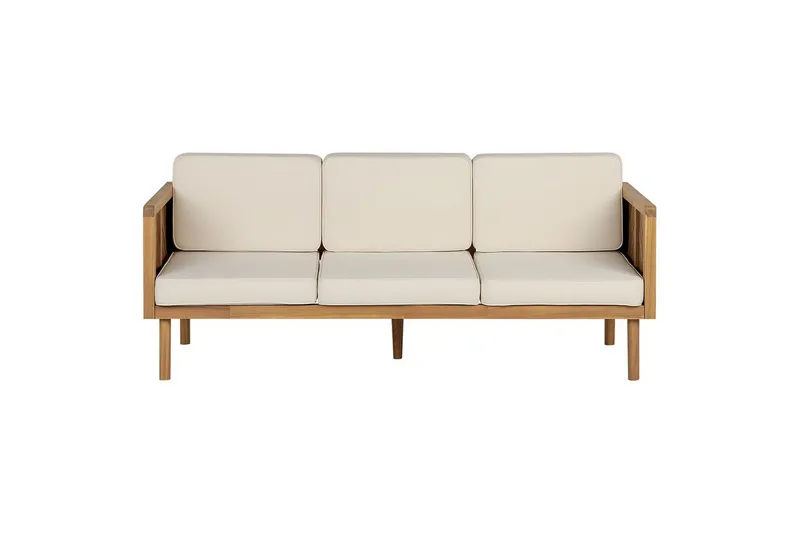Loungegrupp Beliani Baratti 5-Sits Light wood||Beige - Havemøbler - Loungemøbler - Sofagrupper udendørs