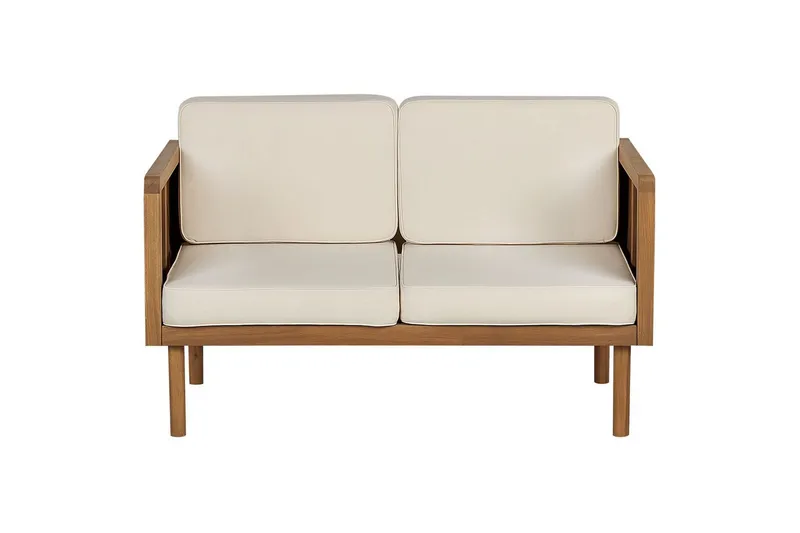 Loungegrupp Beliani Baratti 5-Sits Light wood||Beige - Havemøbler - Loungemøbler - Sofagrupper udendørs