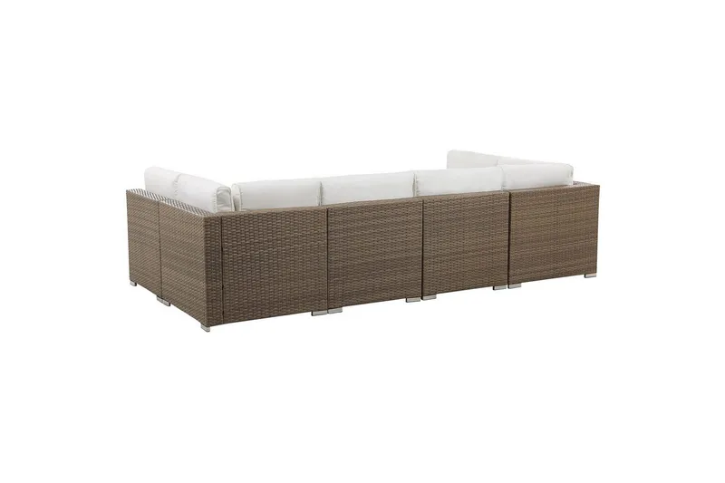 Loungegrupp Beliani Belvedere Brown||White - Havemøbler - Loungemøbler - Sofagrupper udendørs