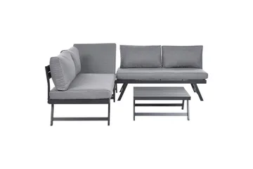 Loungegrupp Beliani Coccorino Grey||Black - Havemøbler - Loungemøbler - Sofagrupper udendørs