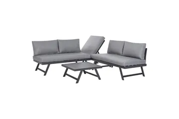 Loungegrupp Beliani Coccorino Grey||Black - Havemøbler - Loungemøbler - Sofagrupper udendørs