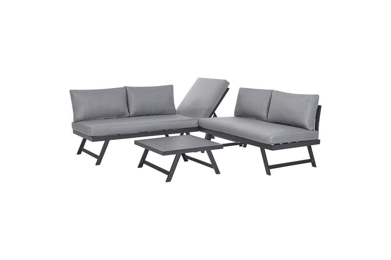 Loungegrupp Beliani Coccorino Grey||Black - Havemøbler - Loungemøbler - Sofagrupper udendørs