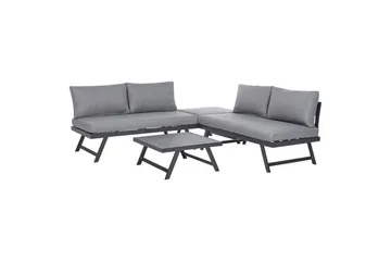 Loungegrupp Beliani Coccorino Grey||Black - Havemøbler - Loungemøbler - Sofagrupper udendørs