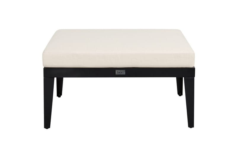 Loungegrupp med fotpall Beliani Bracciano 3-Sits Beige||Light wood||Black - Havemøbler - Loungemøbler - Sofagrupper udendørs