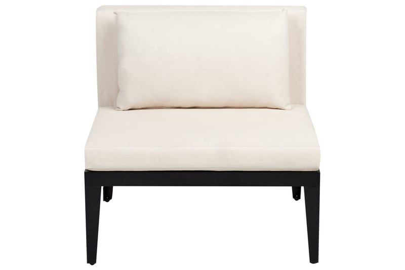 Loungegrupp med fotpall Beliani Bracciano 4-Sits Beige||Light wood||Black - Havemøbler - Loungemøbler - Sofagrupper udendørs