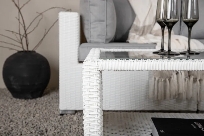 Amazon loungesofa til udendørs brug - Grå/hvid - Havemøbler - Loungemøbler - Loungesæt