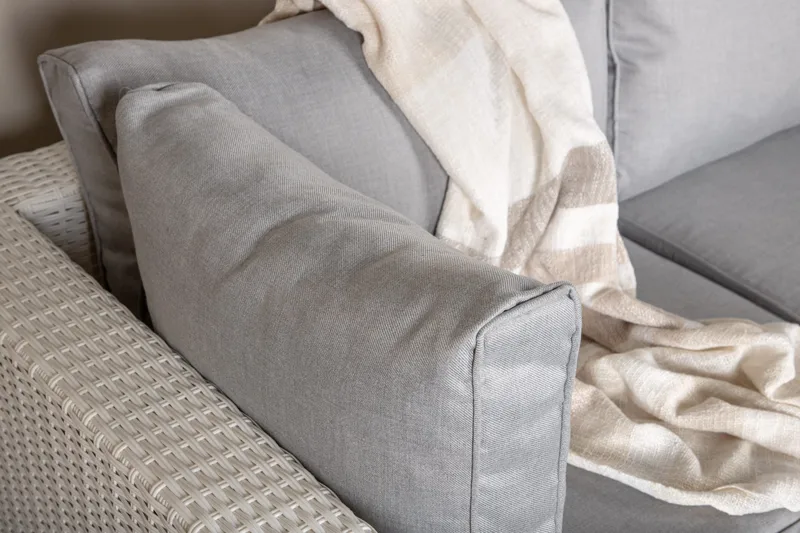 Amazon loungesofa til udendørs brug - Grå/hvid - Havemøbler - Loungemøbler - Loungesæt