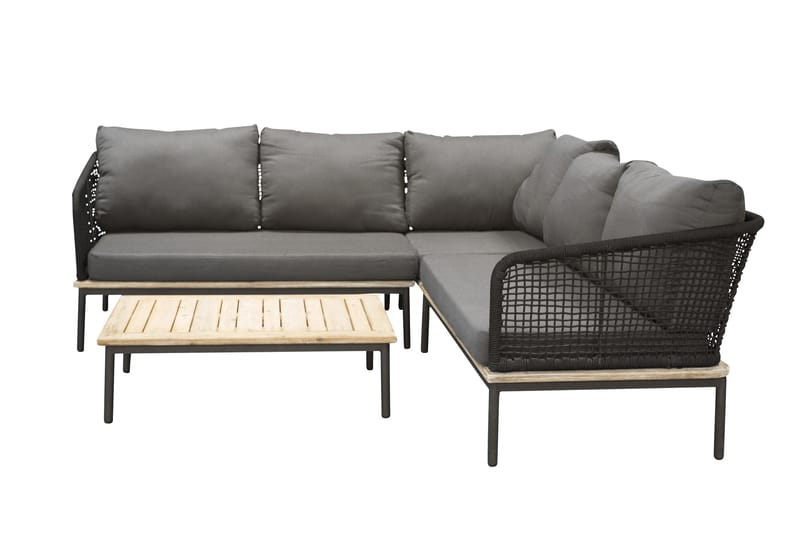 Andorra Hjørnesofa - Sort/Grå - Havemøbler - Loungemøbler - Loungesæt