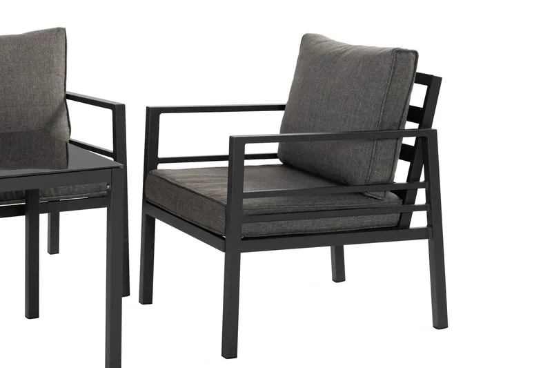 Ariany Sofagruppe - Sort/Grå - Havemøbler - Loungemøbler - Loungesæt