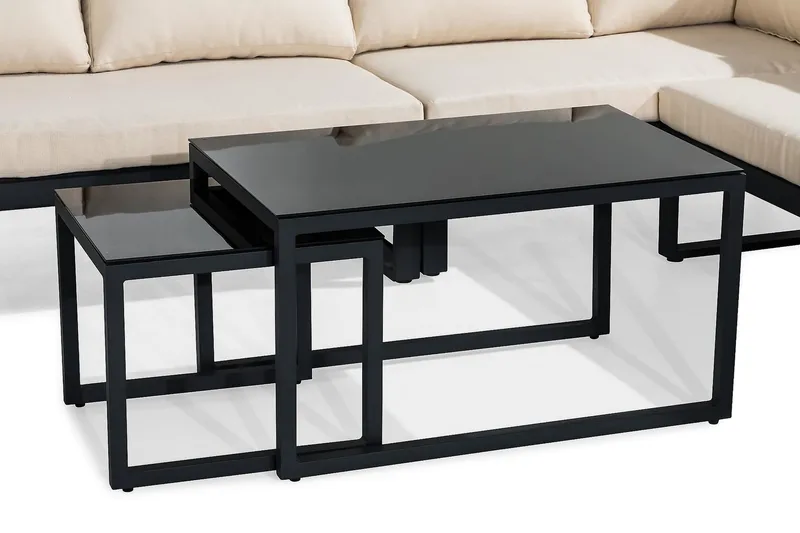 Aspvik Loungesæt - Sort/Teak - Havemøbler - Loungemøbler - Loungesæt