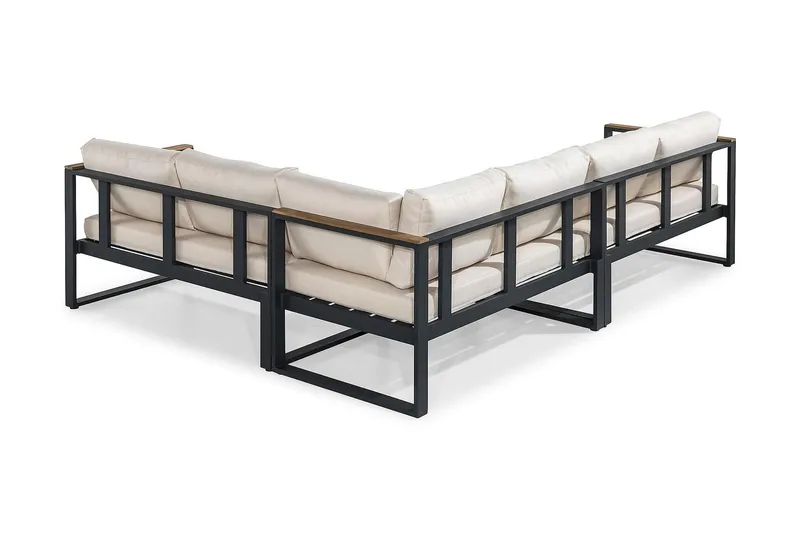 Aspvik Loungesæt - Sort/Teak - Havemøbler - Loungemøbler - Loungesæt