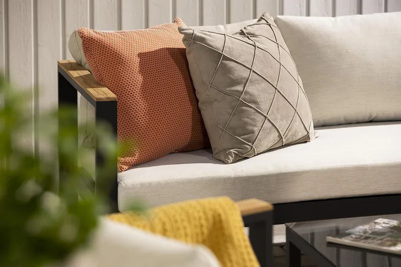 Aspvik Loungesæt - Sort/Teak - Havemøbler - Loungemøbler - Loungesæt