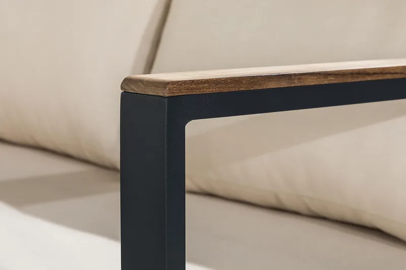 Aspvik Sofagruppe - Sort/Teak - Havemøbler - Loungemøbler - Loungesæt