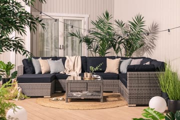 Bahamas 3h 3m 1div 1 H-Bord Grå - Polyrattan - Have - Udendørs miljø - Altan & terrasse - Altanmøbler