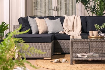 Bahamas 3h 3m 1div 1 H-Bord Grå - Polyrattan - Have - Udendørs miljø - Altan & terrasse - Altanmøbler