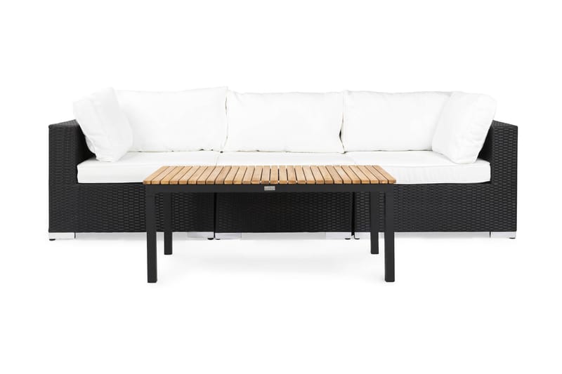 Bahamas Loungegrupp svart 4 - Polyrattan - Have - Udendørs miljø - Altan & terrasse - Altanmøbler