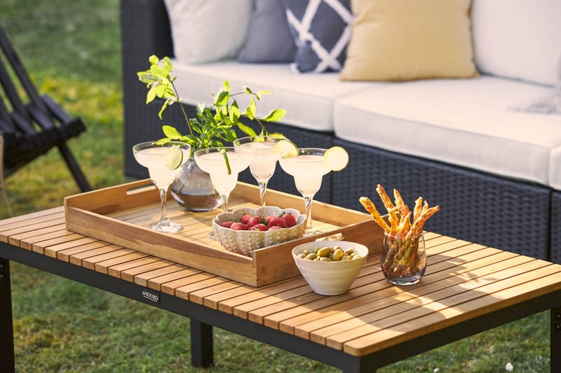 Bahamas Loungegrupp svart 4 - Polyrattan - Have - Udendørs miljø - Altan & terrasse - Altanmøbler