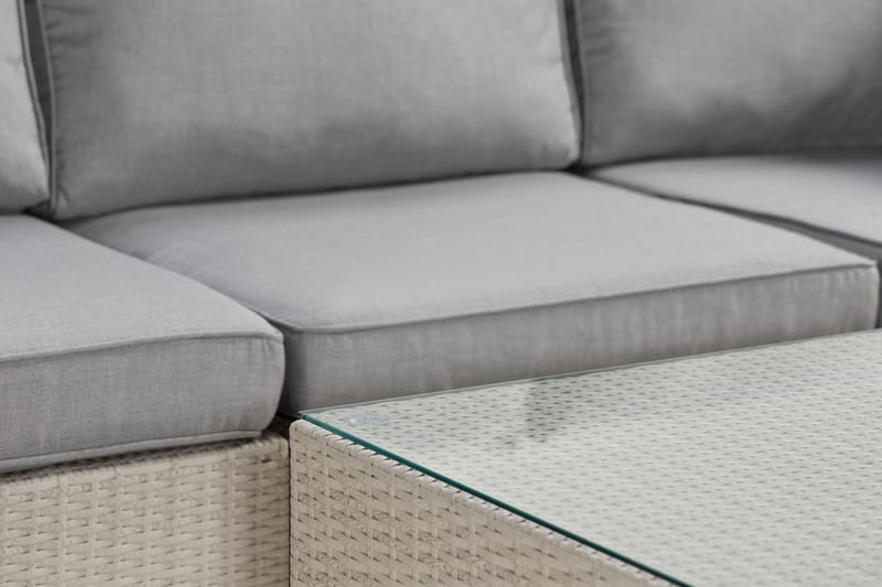 Bahamas Loungegrupp Vit 2 - Polyrattan - Altanmøbler - Sofagrupper udendørs - Loungesæt