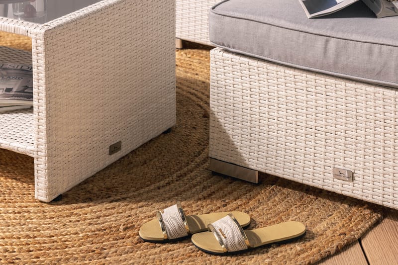 Bahamas Loungegrupp Vit 4 - Polyrattan - Have - Udendørs miljø - Altan & terrasse - Altanmøbler