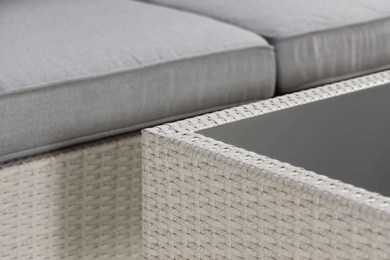Bahamas Loungegrupp Vit 4 - Polyrattan - Have - Udendørs miljø - Altan & terrasse - Altanmøbler