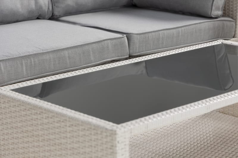 Bahamas Loungegrupp Vit 4 - Polyrattan - Have - Udendørs miljø - Altan & terrasse - Altanmøbler