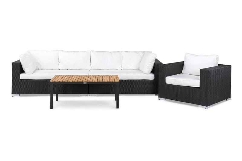 Bahamas Loungesæt 1 - Polyrattan sort - Altanm�øbler - Sofagrupper udendørs - Loungesæt