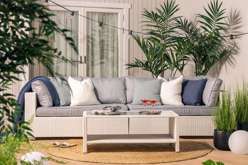 Bahamas Loungesæt 1 - Polyrattan Hvid - Have - Udendørs miljø - Altan & terrasse - Altanmøbler