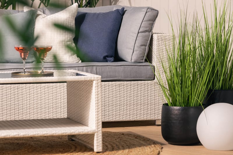 Bahamas Loungesæt 1 - Polyrattan Hvid - Have - Udendørs miljø - Altan & terrasse - Altanmøbler