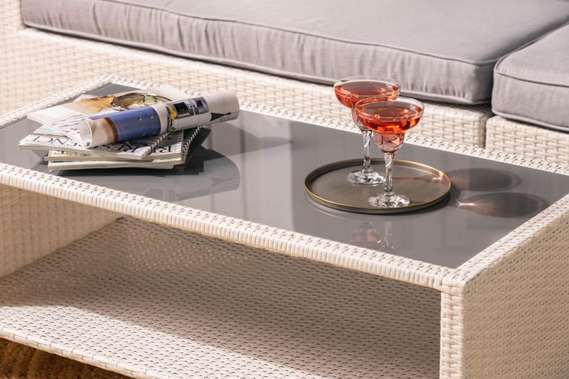 Bahamas Loungesæt 1 - Polyrattan Hvid - Have - Udendørs miljø - Altan & terrasse - Altanmøbler
