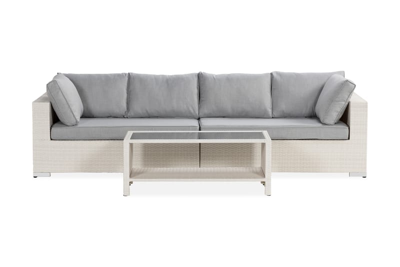 Bahamas Loungesæt 1 - Polyrattan Hvid - Have - Udendørs miljø - Altan & terrasse - Altanmøbler
