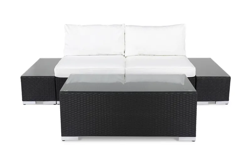 Bahamas Loungesæt 2 Pers 1 Bord, Grå