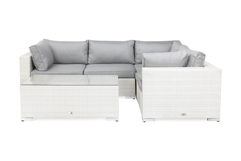 Bahamas Loungesæt 2 - Polyrattan Hvid - Have - Udendørs miljø - Altan & terrasse - Altanmøbler