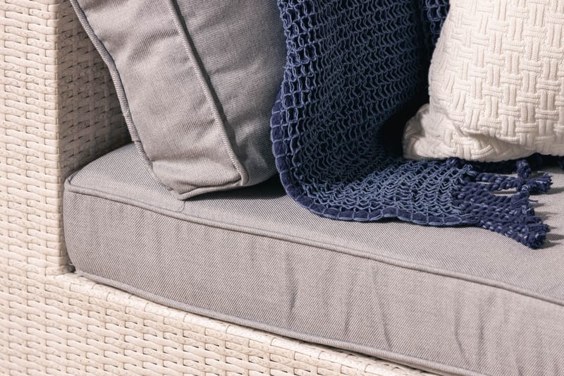 Bahamas Loungesæt 3 - Polyrattan Hvid - Have - Udendørs miljø - Altan & terrasse - Altanmøbler