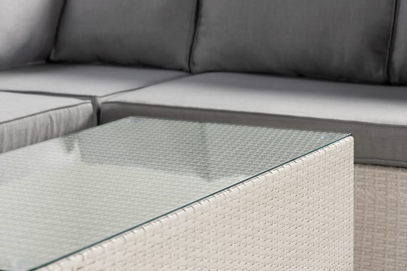 Bahamas Loungesæt 3 - Polyrattan Hvid - Have - Udendørs miljø - Altan & terrasse - Altanmøbler
