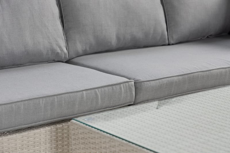 Bahamas Loungesæt 3 - Polyrattan Hvid - Have - Udendørs miljø - Altan & terrasse - Altanmøbler
