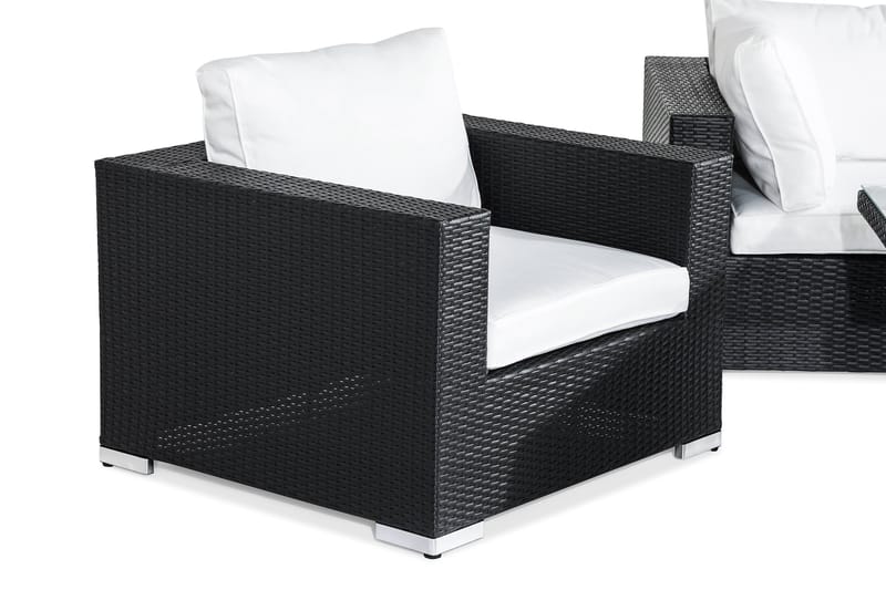Bahamas Loungesæt 3-Personers - Sort Bord Lænestol - Have - Udendørs miljø - Altan & terrasse - Altanmøbler