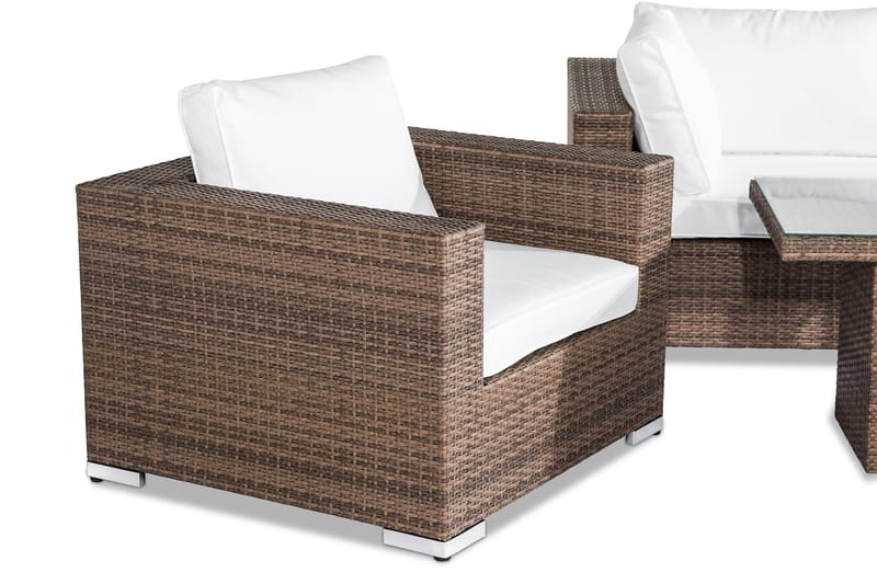 Bahamas Loungesæt 3-Personers - Sand Bord Lænestol - Altanmøbler - Sofagrupper udendørs - Loungesæt