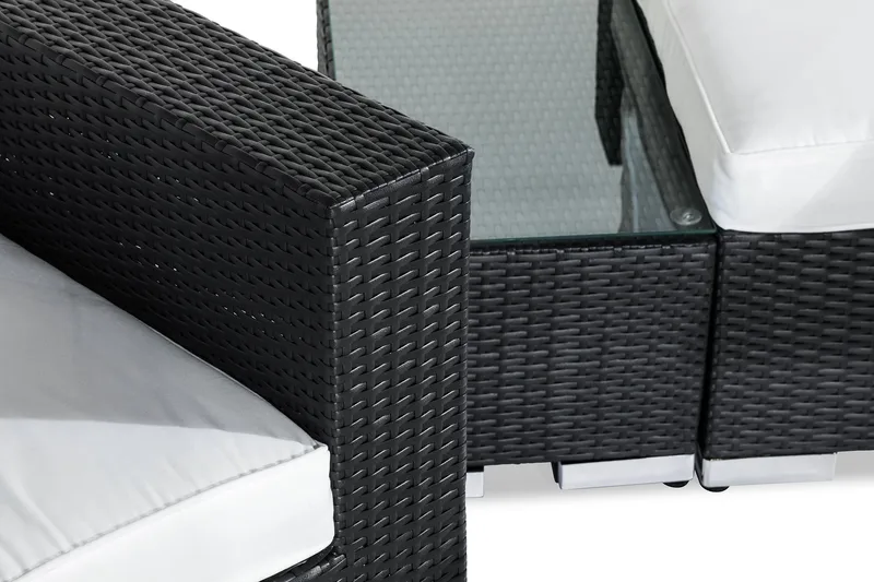 Bahamas Loungesæt 3-personers - Sort Bord Lænestol Ende - Have - Udendørs miljø - Altan & terrasse - Altanmøbler