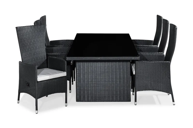 Bahamas Loungesæt 3-personers - Sort Bord Lænestol Ende - Have - Udendørs miljø - Altan & terrasse - Altanmøbler