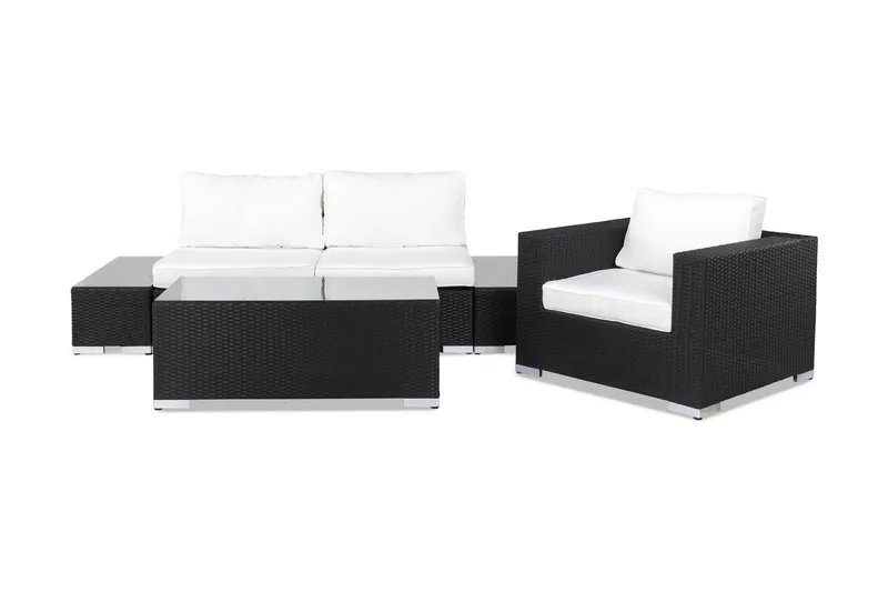 Bahamas Loungesæt 3 Pers 1 Bord, 2 Ender Grå