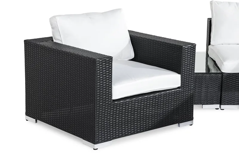 Bahamas Loungesæt 3-personers - Sort Bord Lænestol Ende - Have - Udendørs miljø - Altan & terrasse - Altanmøbler