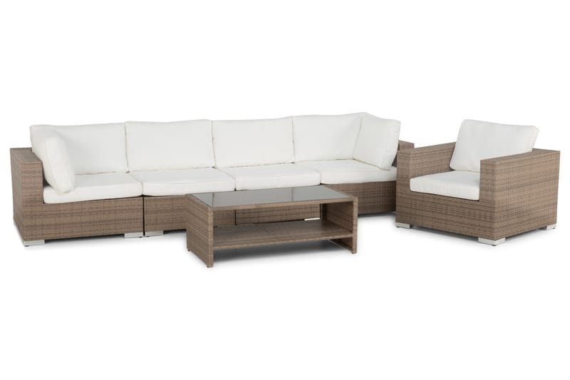 Bahamas Loungesæt 4 - Sand - Altanmøbler - Sofagrupper udendørs - Loungesæt