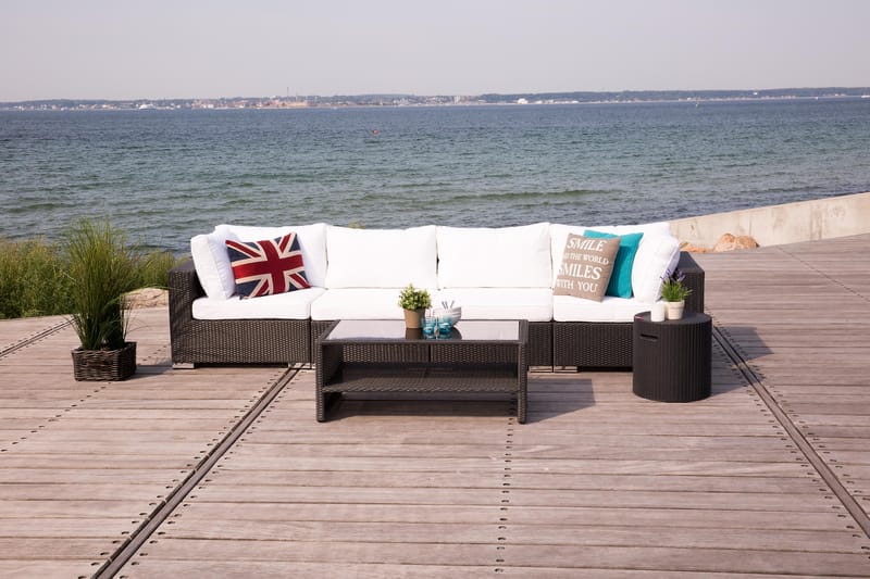 Bahamas Loungesæt 4 Personers+Bord - Sort - Have - Udendørs miljø - Altan & terrasse - Altanmøbler