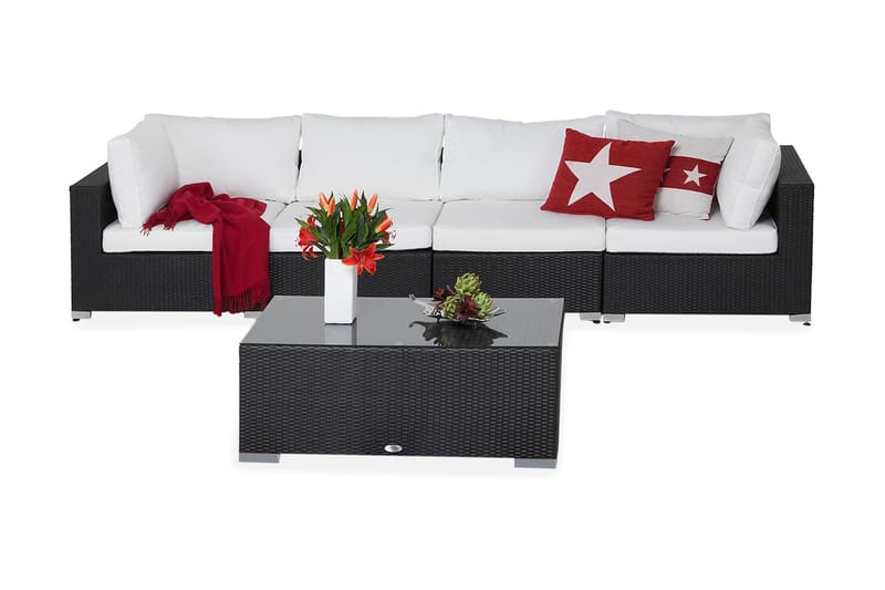 Bahamas Loungesæt 4 Personers+Bord - Sort - Have - Udendørs miljø - Altan & terrasse - Altanmøbler