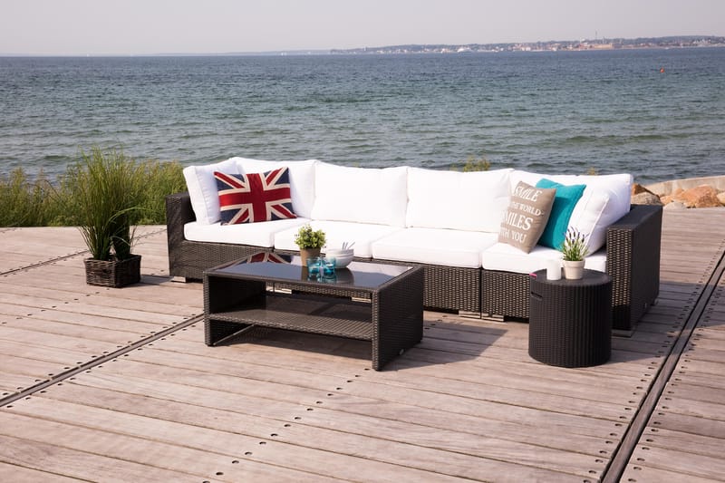 Bahamas Loungesæt 4 Personers+Bord - Sort - Have - Udendørs miljø - Altan & terrasse - Altanmøbler